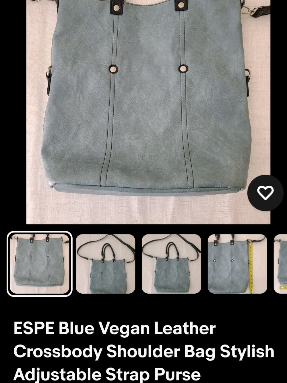 ❗️AQUA ESPE VEGAN Leather Crossbody Shoulder Bag - EUC ❗️